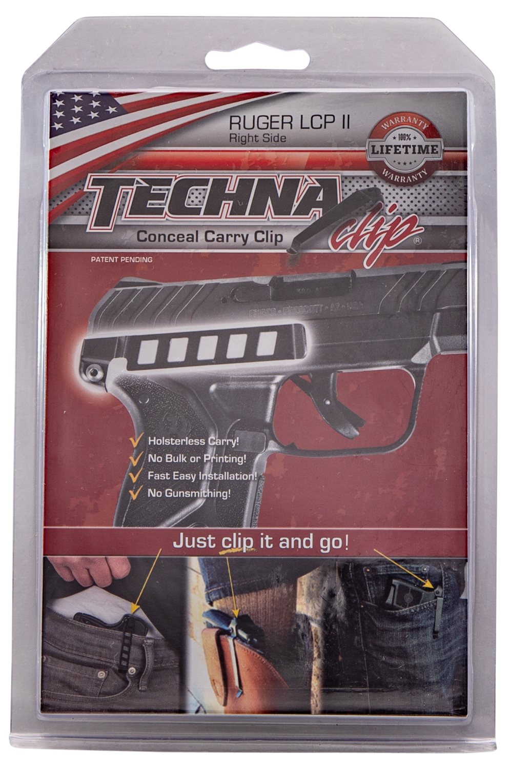 Techna Clip Conceal Carry, Techna Lcpiibr      Cncl Crry Blt Clp Rug Lcpii Rh
