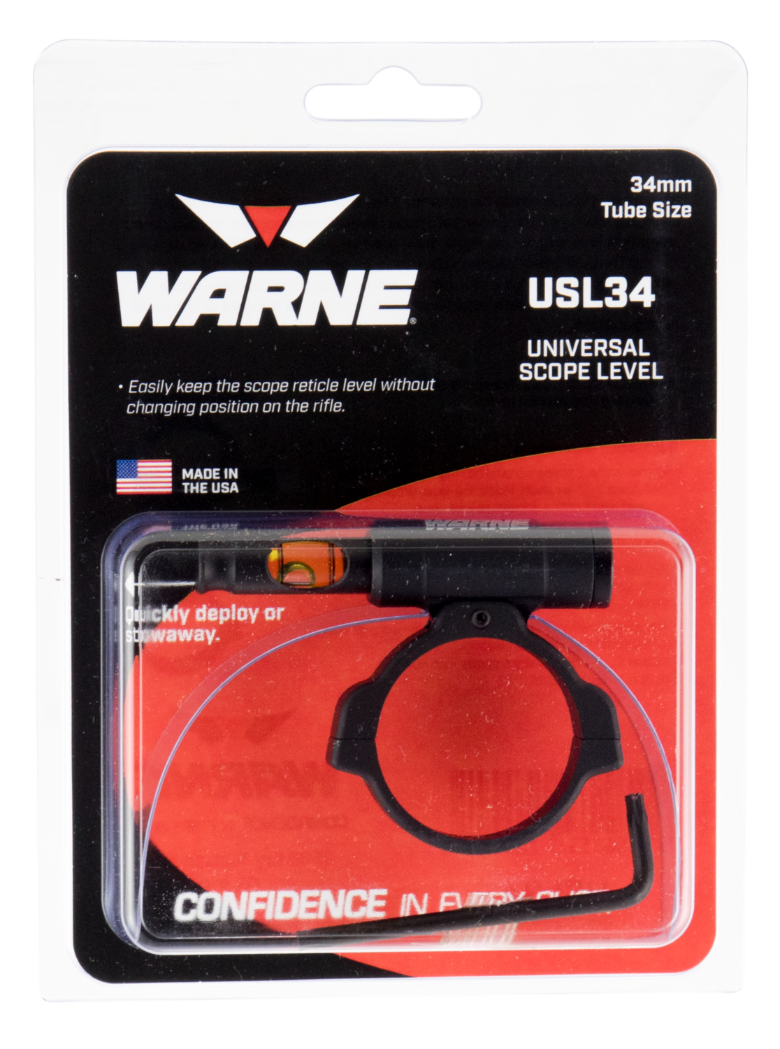Warne Universal Scope Level, Warne Usl34       Univ Scope Level 34mm