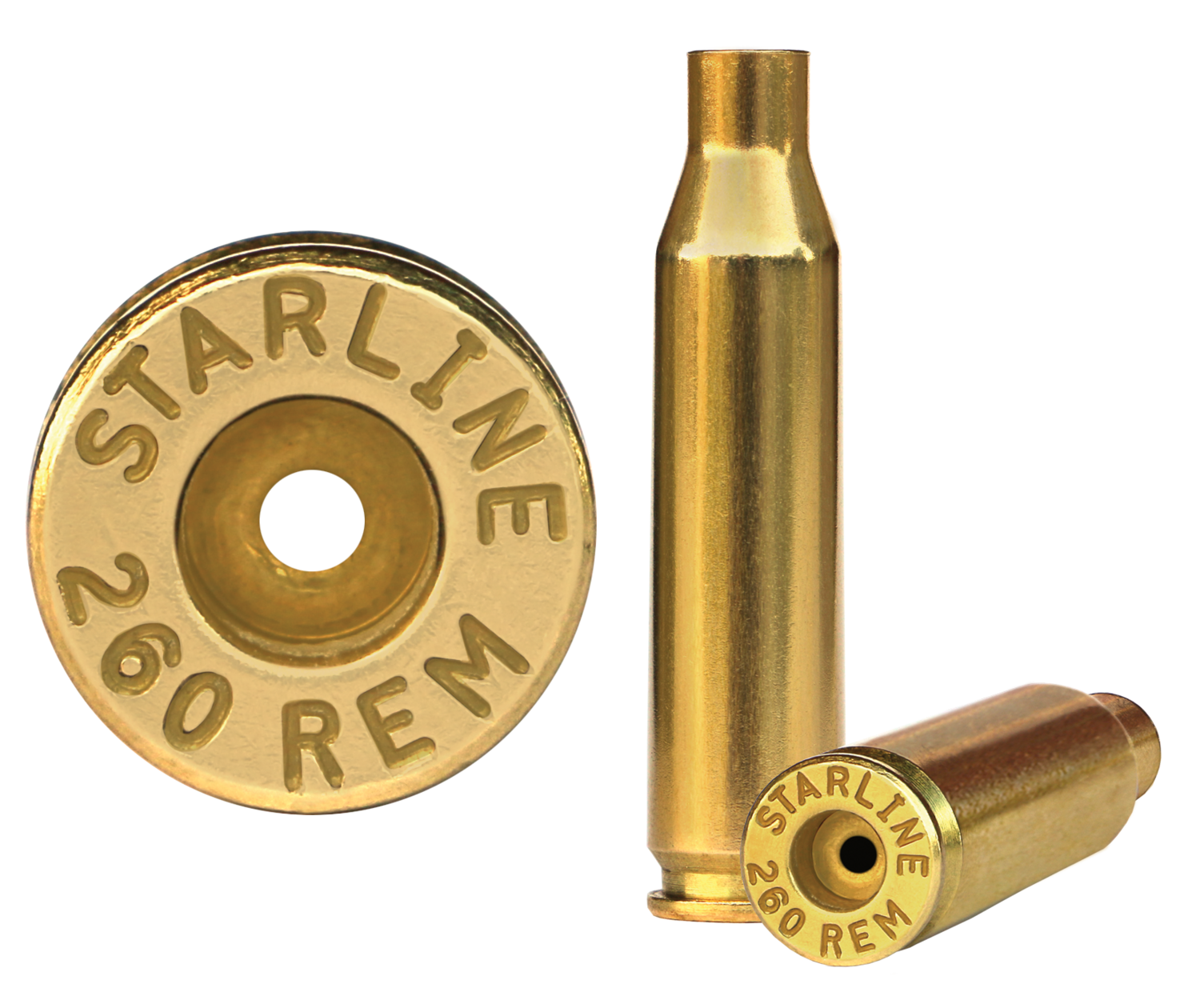 Starline Brass Unprimed Cases, Star 260remeup-50        Unp Brass 260 Remington