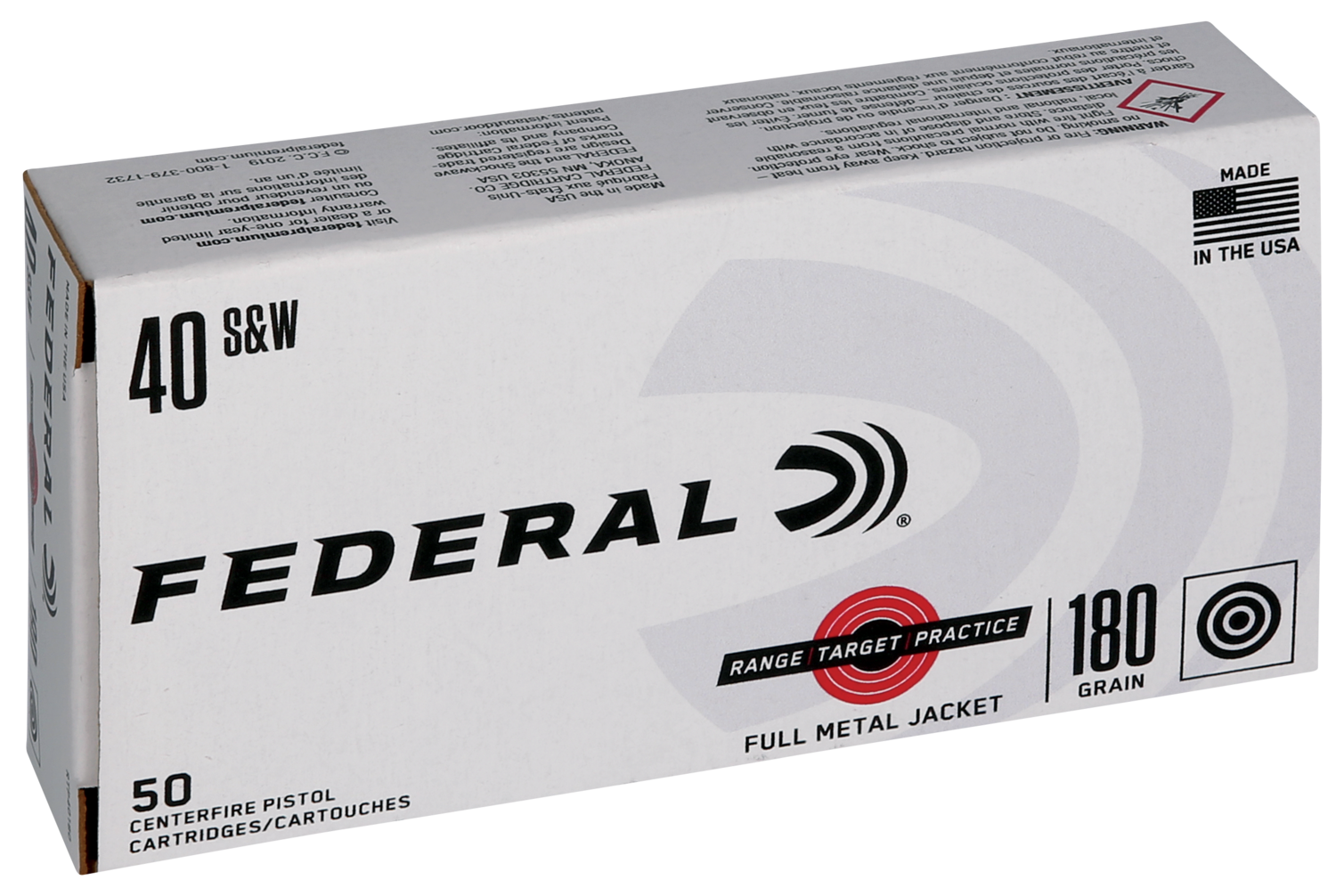 Federal Range & Target, Fed Rtp40180    40         180 Fmj  Rngtrt   50/20