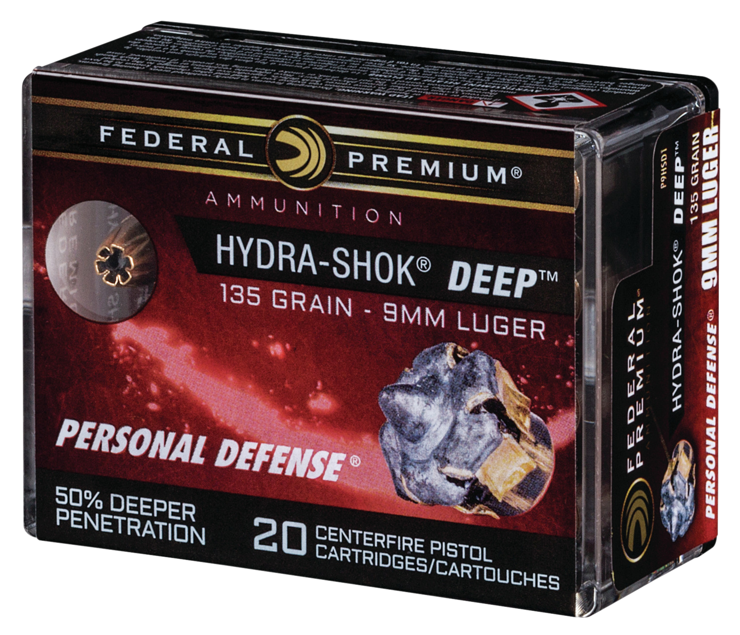 Federal Premium, Fed P9hsd1       9mm       135 Hshk Hp       20/10