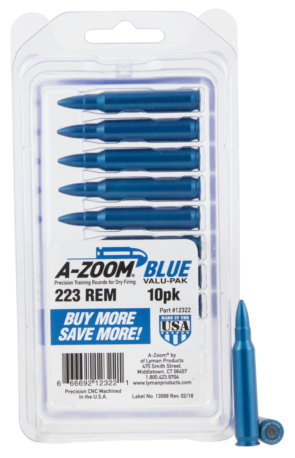 A-zoom Value Pack, Azoom 12322      Blue Snap Caps 223           10pk