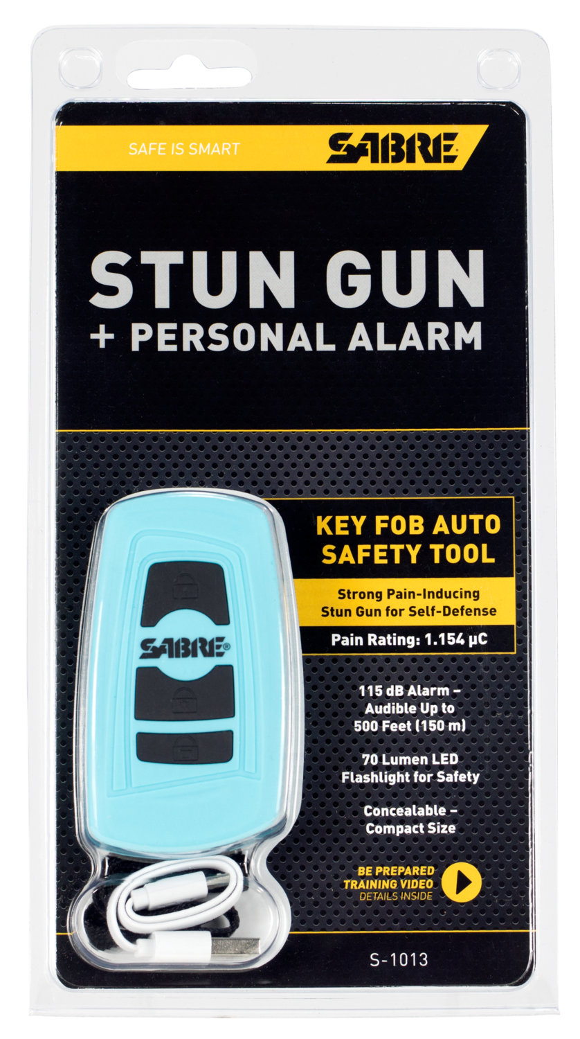 Sabre 3-in-1 Stun Gun, Sec S1013tq     Key Fob Stun Gun Teal