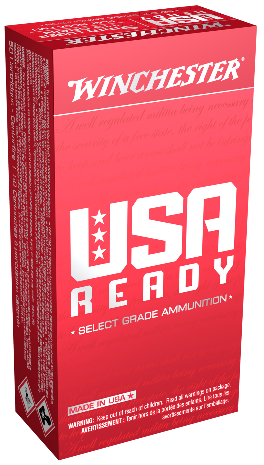 Winchester Ammo Usa Ready, Win Red9      9mm        115 Fmjfn Usready   50/10