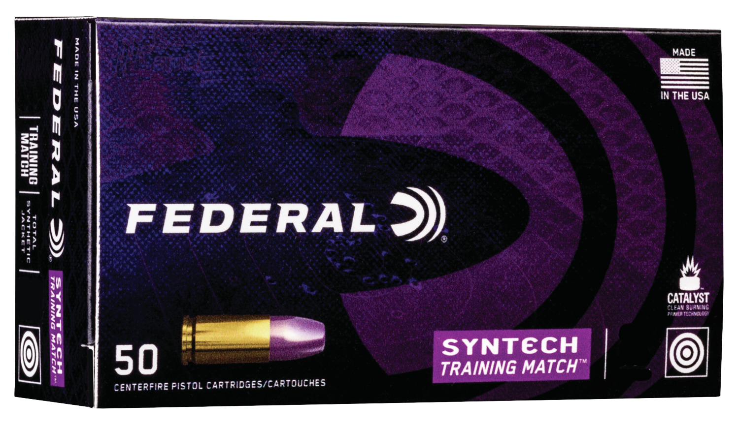 Federal Syntech Training Match, Fed Ae9sj4       9mm       124 Trnmt         50/10