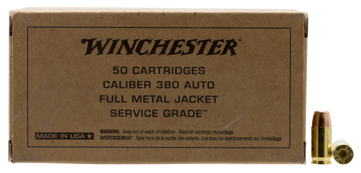 Winchester Ammo Service Grade, Win Sg380w    380         95 Fmj   Srvgrd    50/10