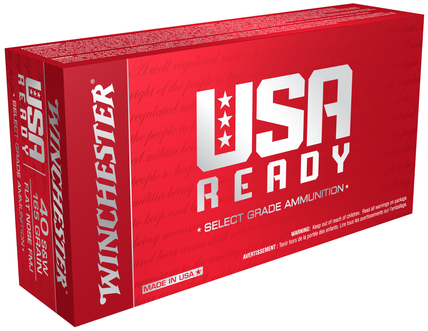 Winchester Ammo Usa Ready, Win Red40     40s        165 Fmjfn Usready   50/10