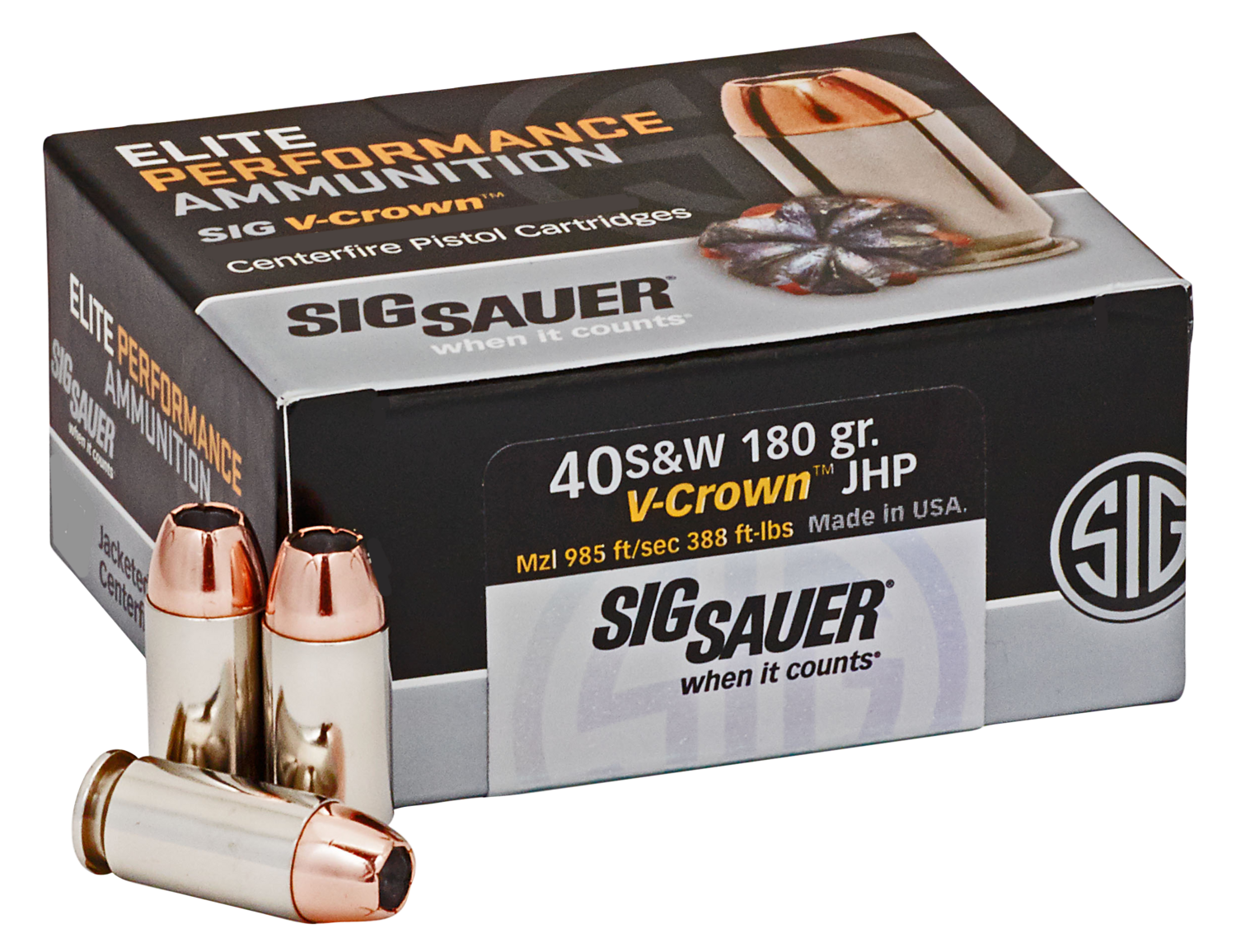 Sig Sauer Elite Defense, Sig E40sw2-50            Vcrwn 40s  180 Jhp  50/10