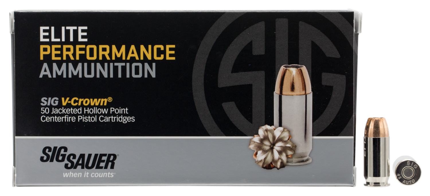 Sig Sauer Elite Defense, Sig E45ap2-50            Vcrwn 45   230 Jhp  50/10