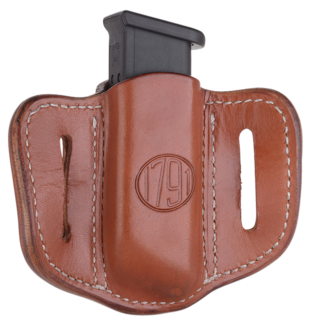 1791 Gunleather Mag1.2, 1791 Mag-1.2-cbr-a  Single Mag Double Stack  C.brn