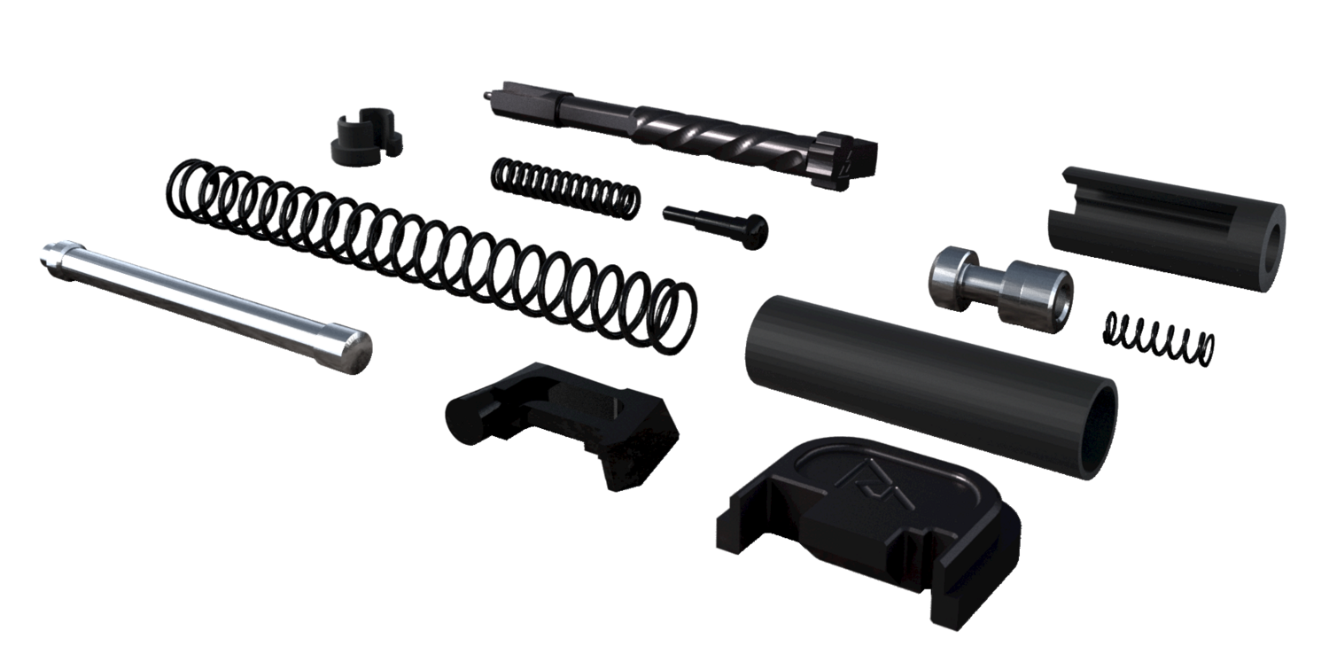 Rival Arms Slide Completion Kit, Rival Ra42g001a    Sld Cmkit Glk 9mm Gen 3/4 Blk