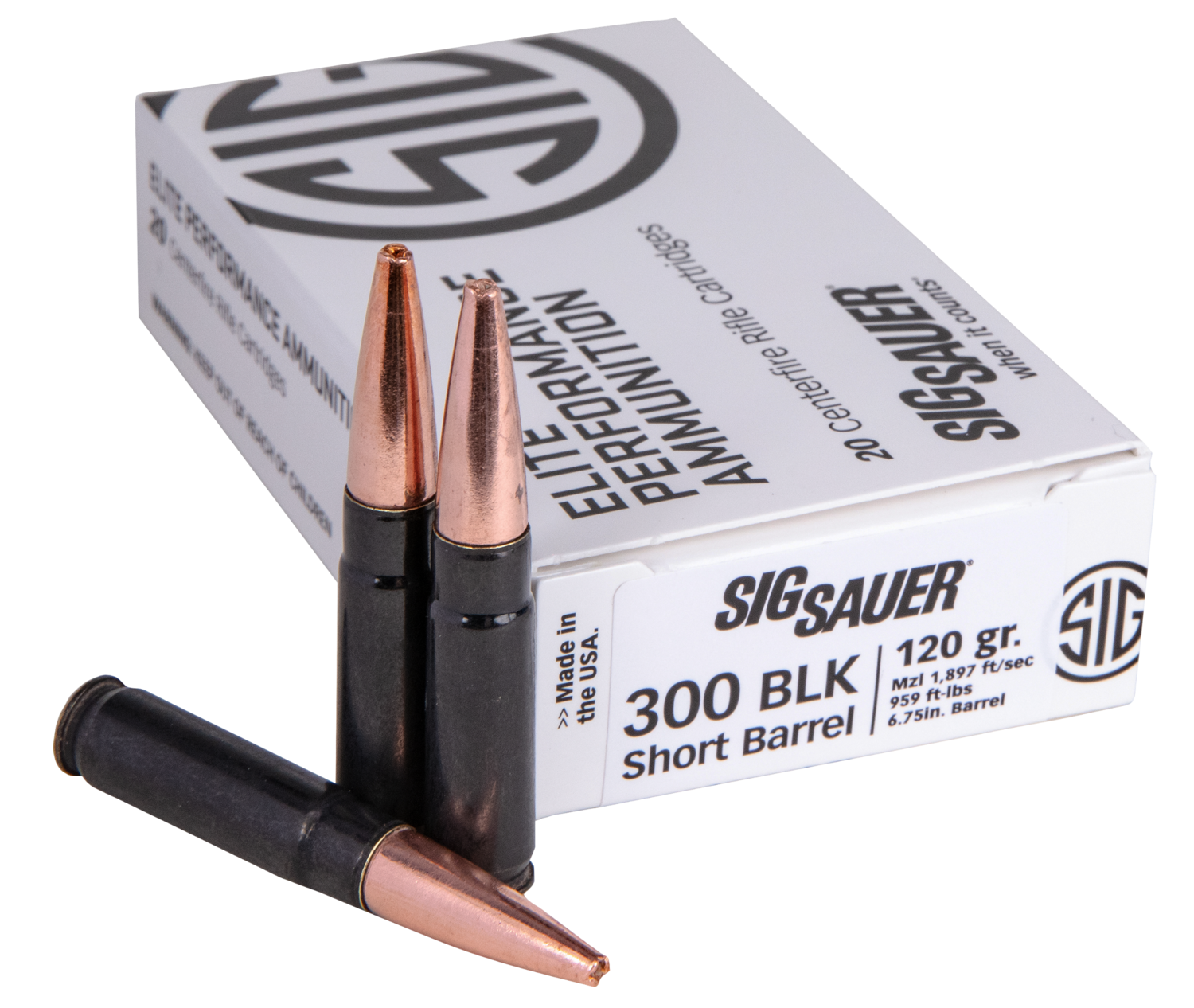 Sig Sauer Elite Performance, Sig E300h1sbr-20   Elite Per   300bo 120 Gr  20/10