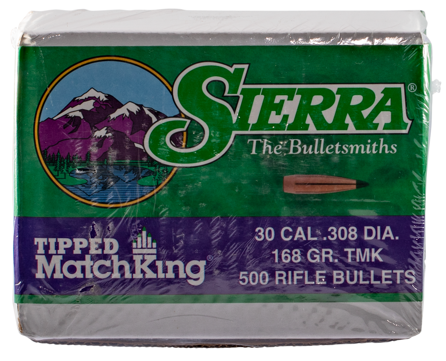 Sierra Tipped Matchking, Sierra 7768c .308 168 Tipped Mk    500
