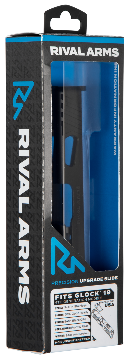 Rival Arms Precision Slide, Rival Ra10g206a    Sld Glock19 Gen4 A1 Doc Blk