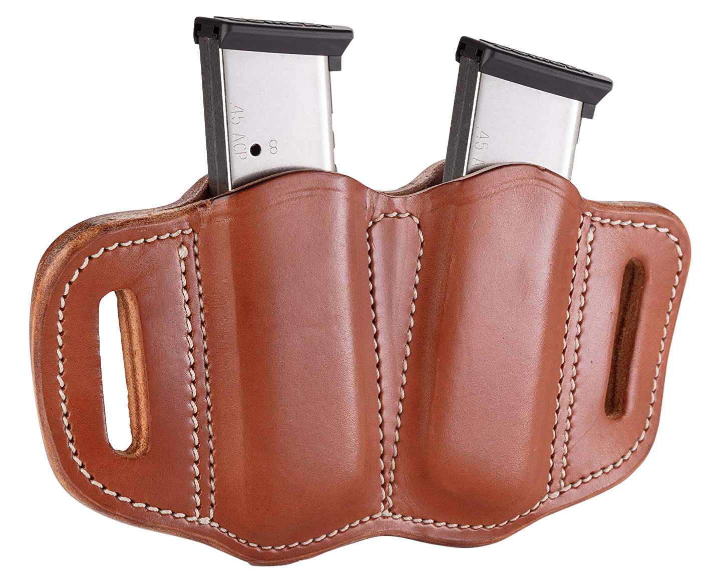 1791 Gunleather Mag2.1, 1791 Mag-2.1-cbr-a  Double Mag Single Stack  C.brn