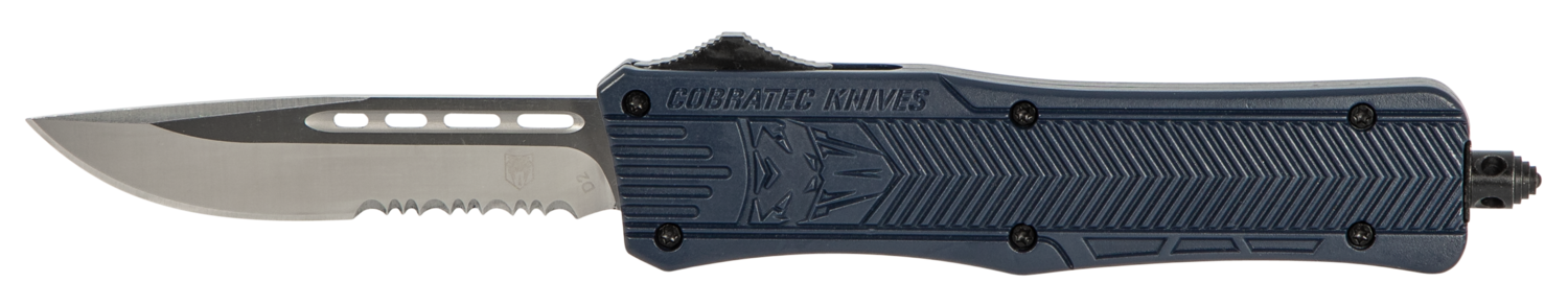 Cobra Tec Knives Llc Ctk-1, Cobra Mnyctk1mds     Med Ctk1 Nypd Serr Drop Blue