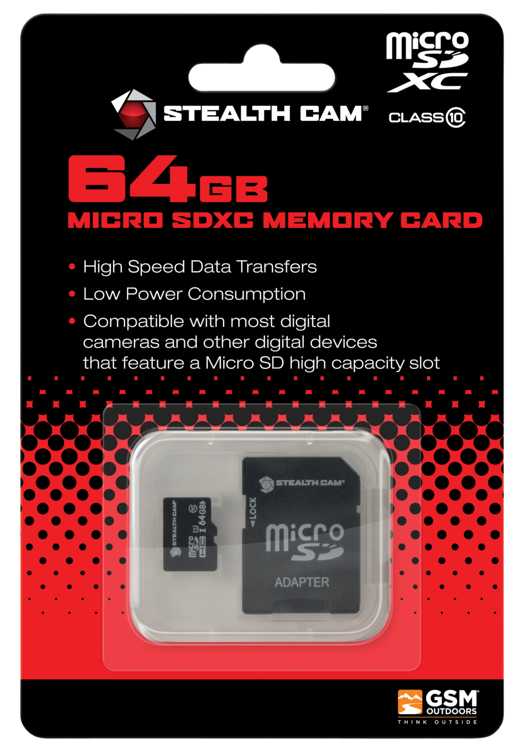 Stealth Cam Micro Sd Memory Card, Steal Stc-64micsd      64gb Micro Sd Card