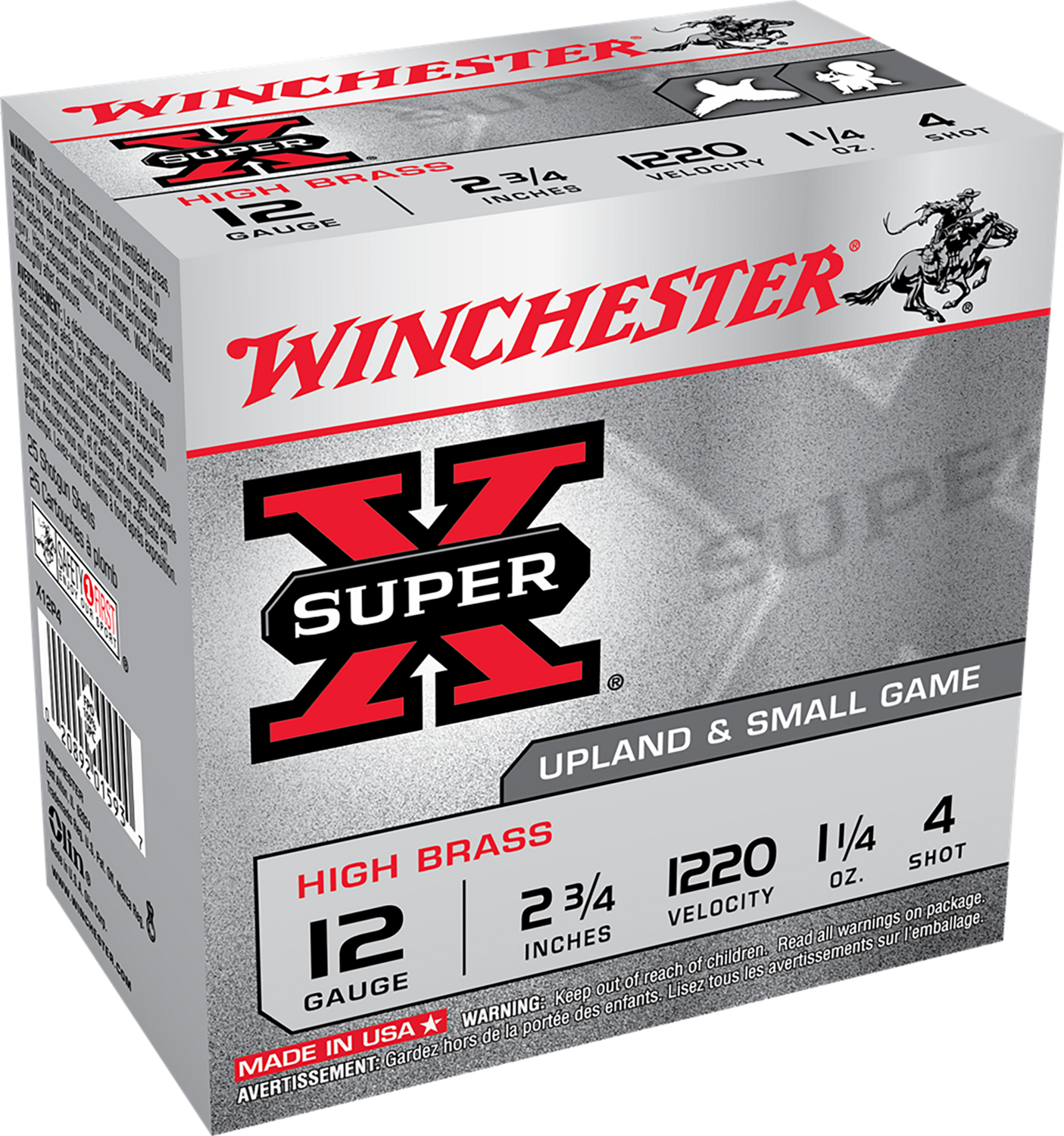 Winchester Ammo Super X, Win X12p4     Super-x Phsnt  1 1/4           25/10