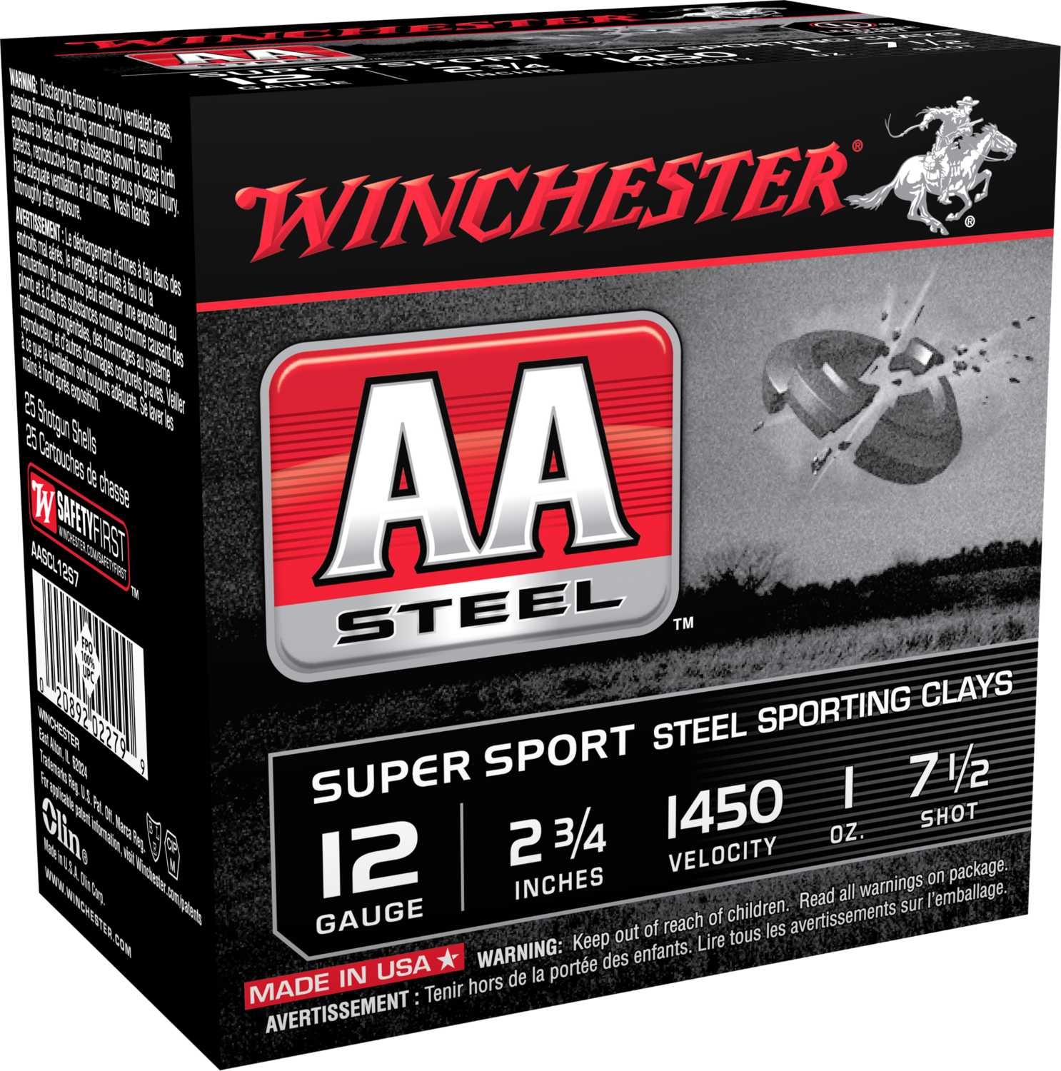 Winchester Ammo Aa, Win Aascl12s7  Aa Sc Stl    1oz              25/10