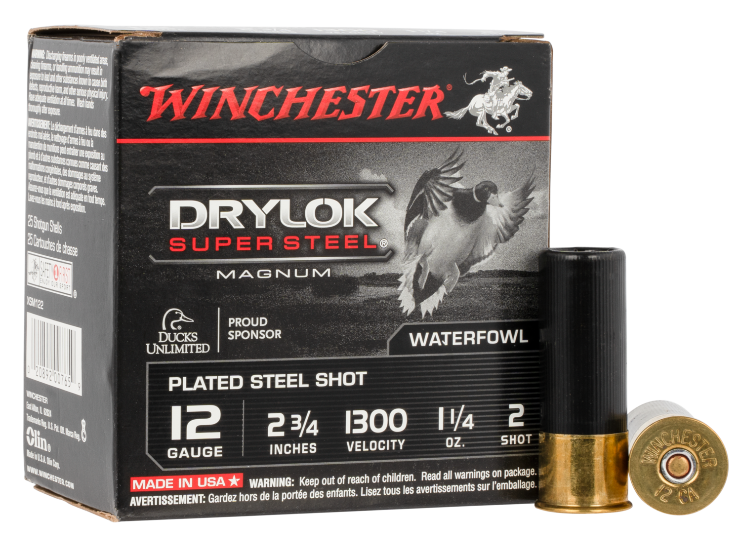Winchester Ammo Drylock Super, Win Xsm122     2mag    11/4  Stl             25/10