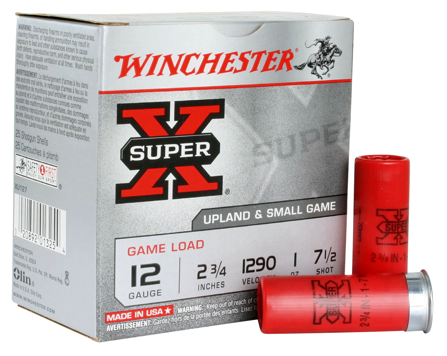 Winchester Ammo Super X, Win Xu127     Supx Game                      25/10