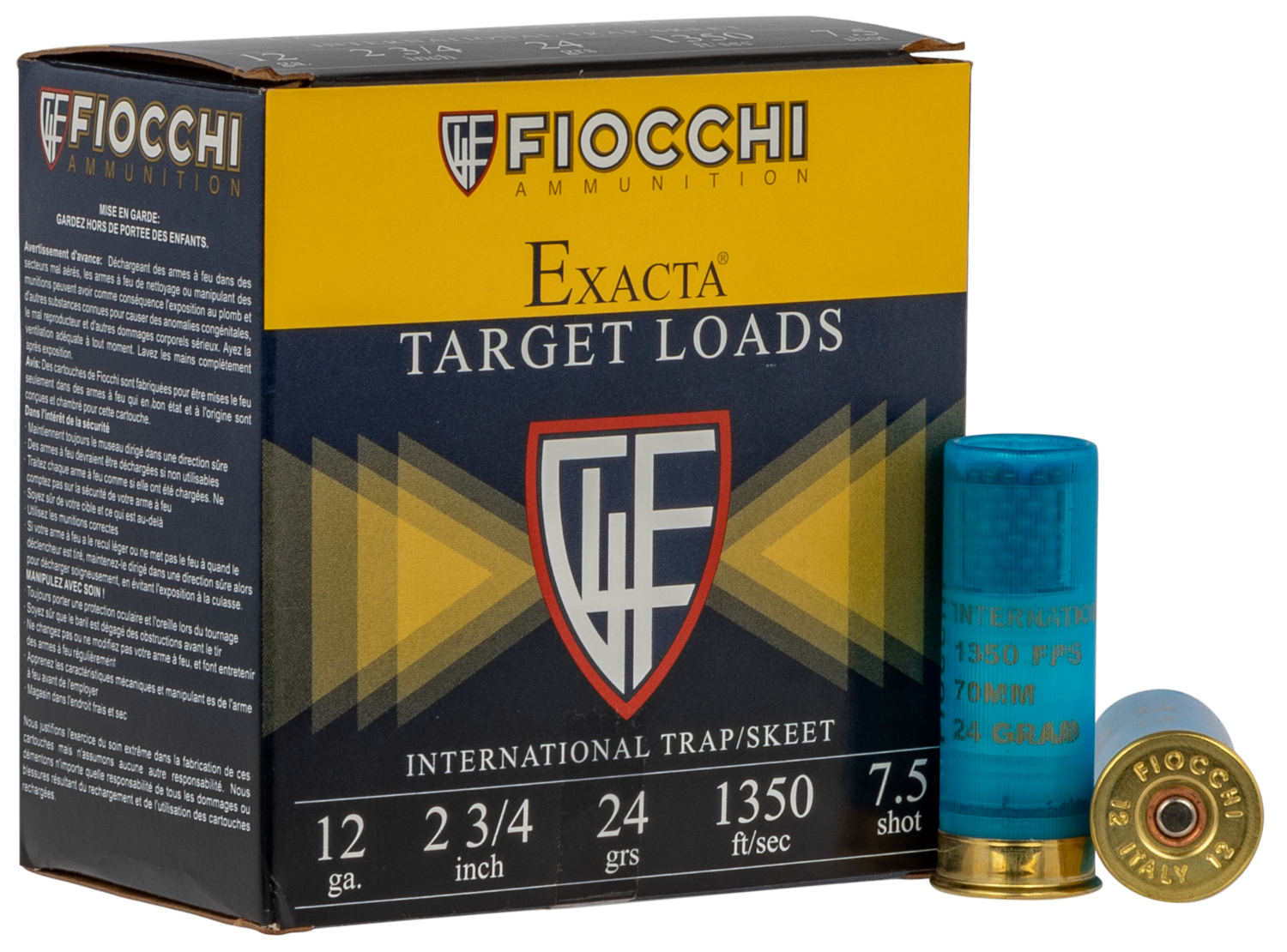 Fiocchi Exacta Target, Fio 12in2475  Trap/skt      24g              25/10