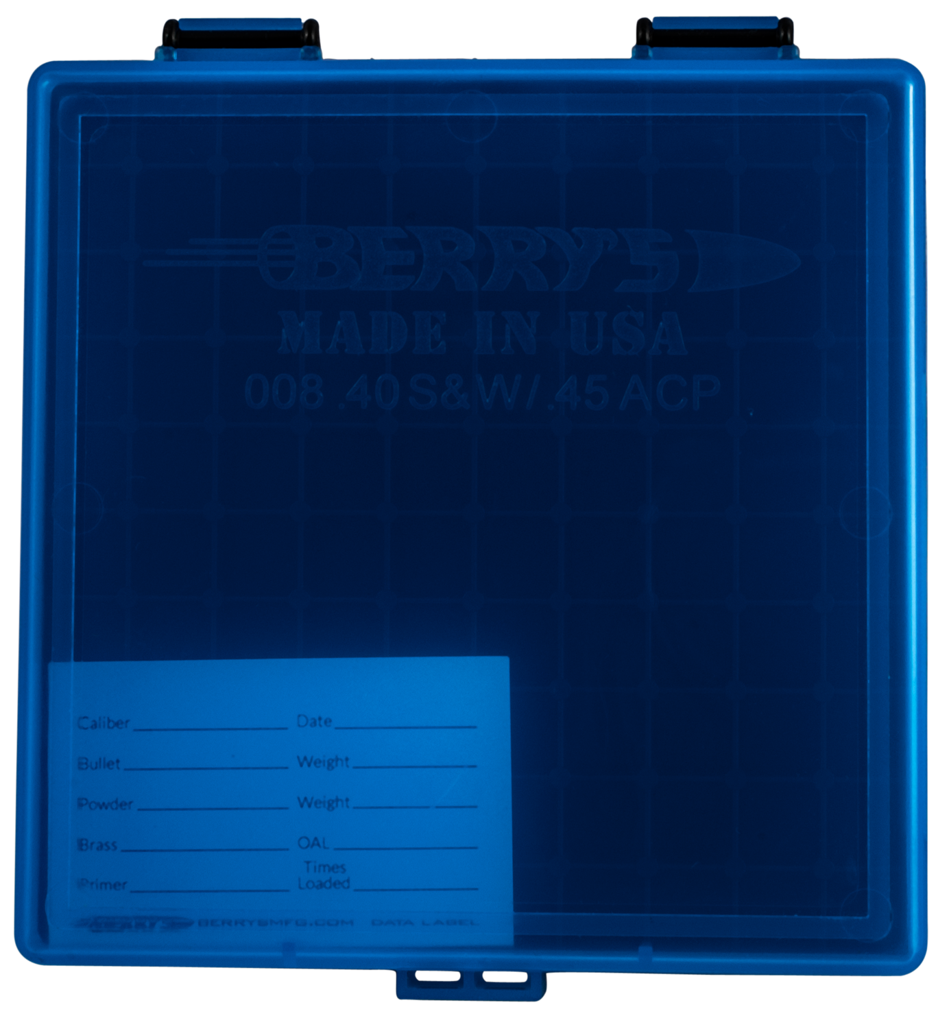Berrys Ammo Box, Berrys 67789     008 Ammo Box  40s/45a 100r Blu/bk
