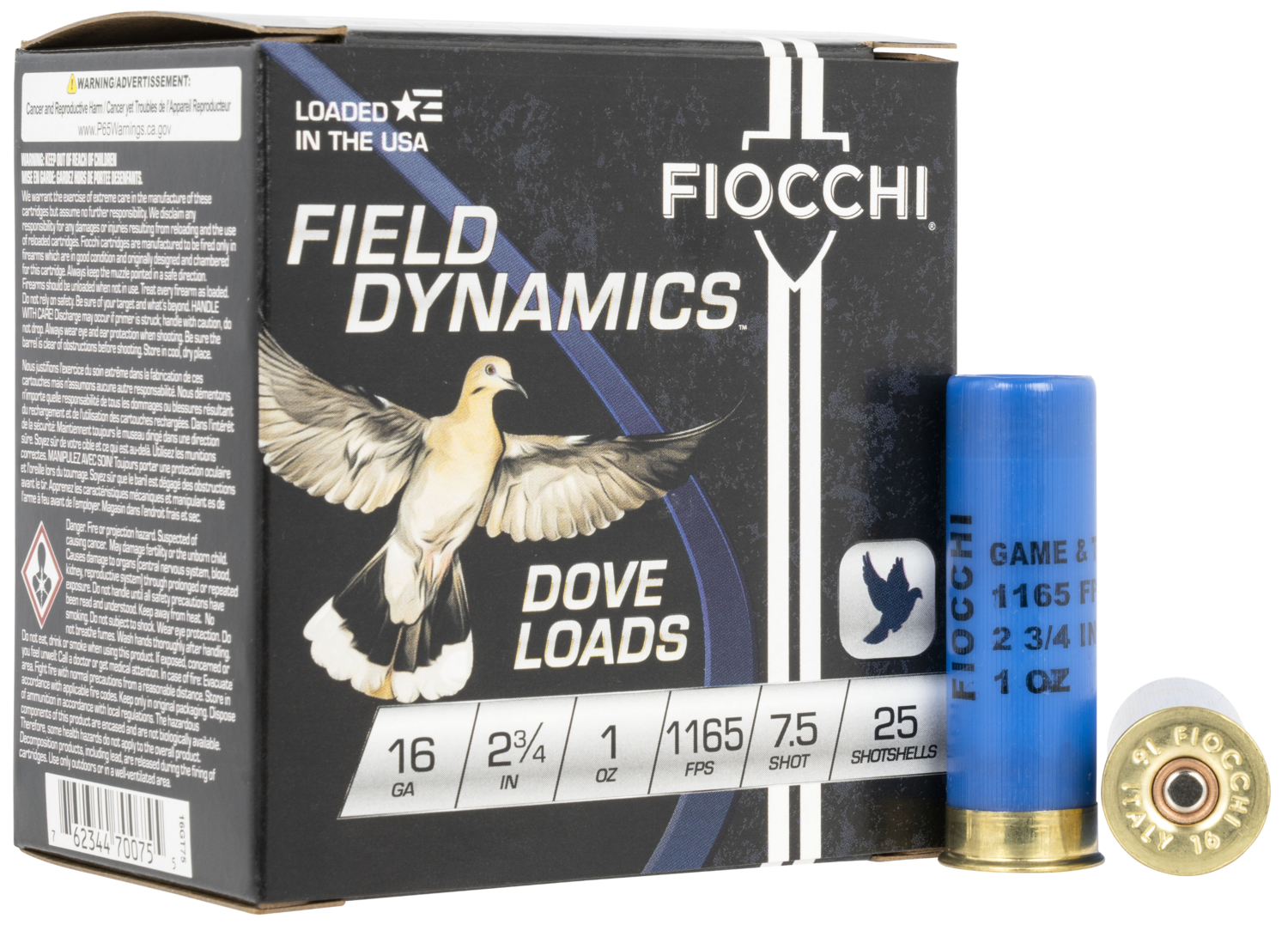 Fiocchi Field Dynamics, Fio 16gt75    Dv/qu         1oz              25/10