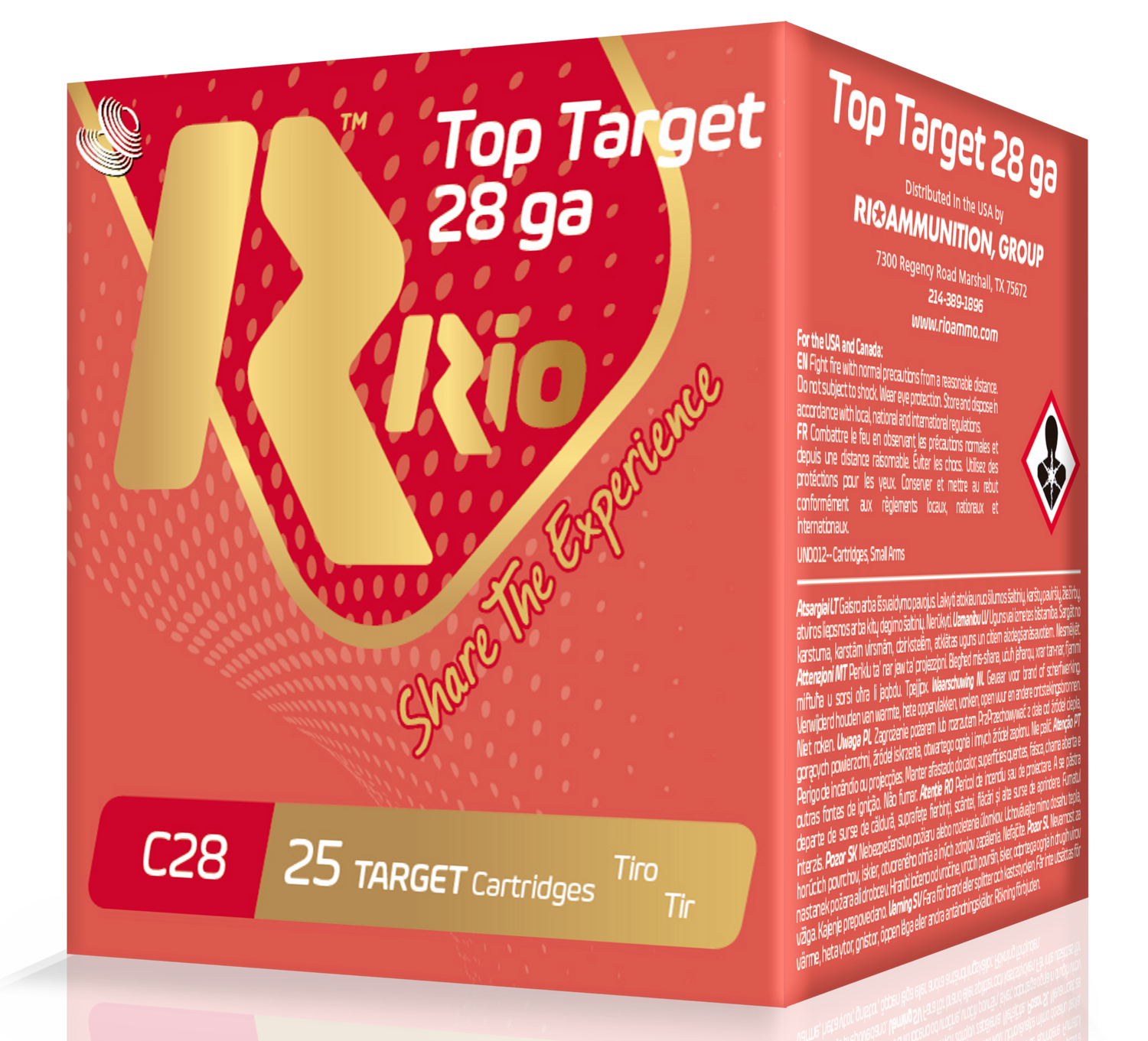 Rio Ammunition Top Target, Rio Stv2875    28  23/4 3/4    Team Trgt    25/10