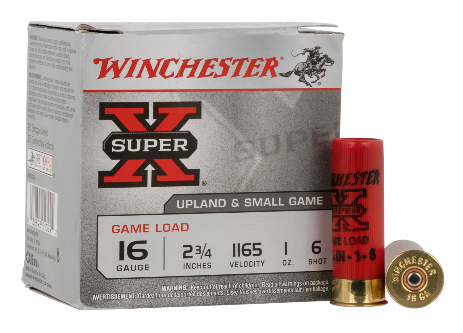 Winchester Ammo Super X, Win Xu166     Supx Game                      25/10