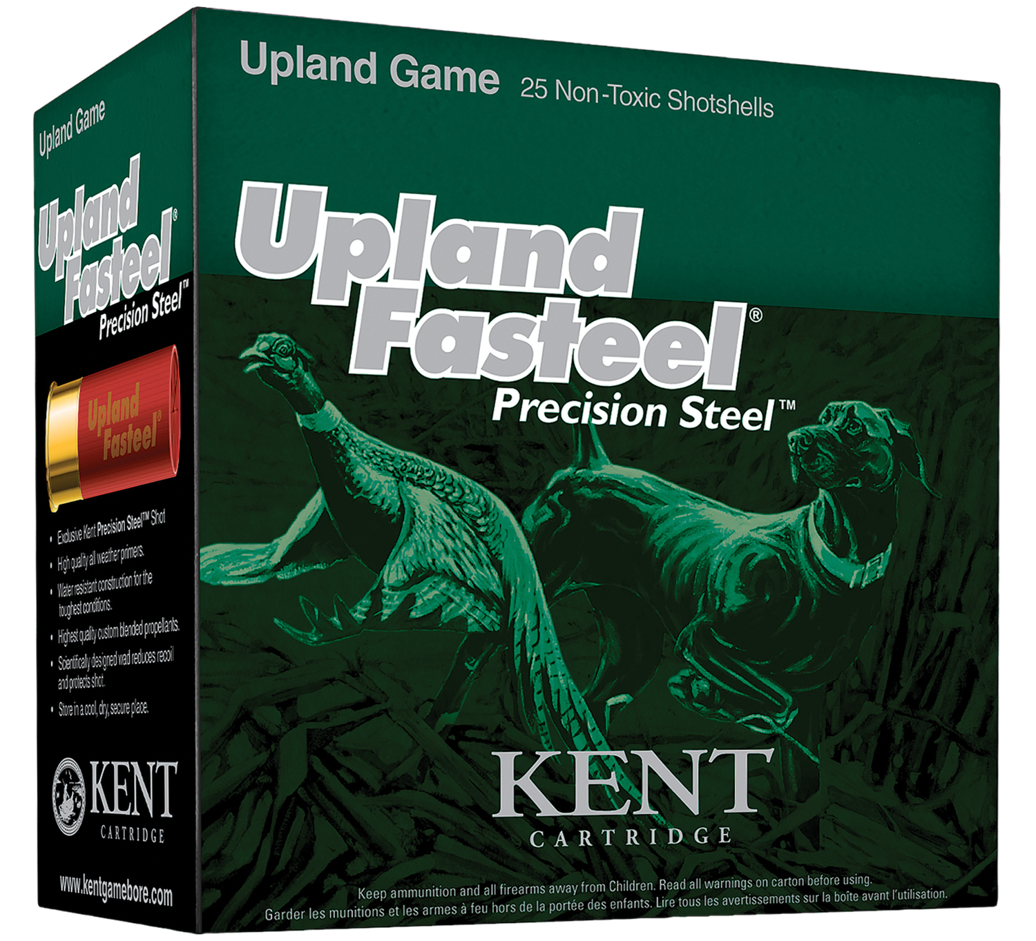 Kent Cartridge Upland Fasteel, Kent K122us325    2.75 11/8  Upland Fastl    25/10