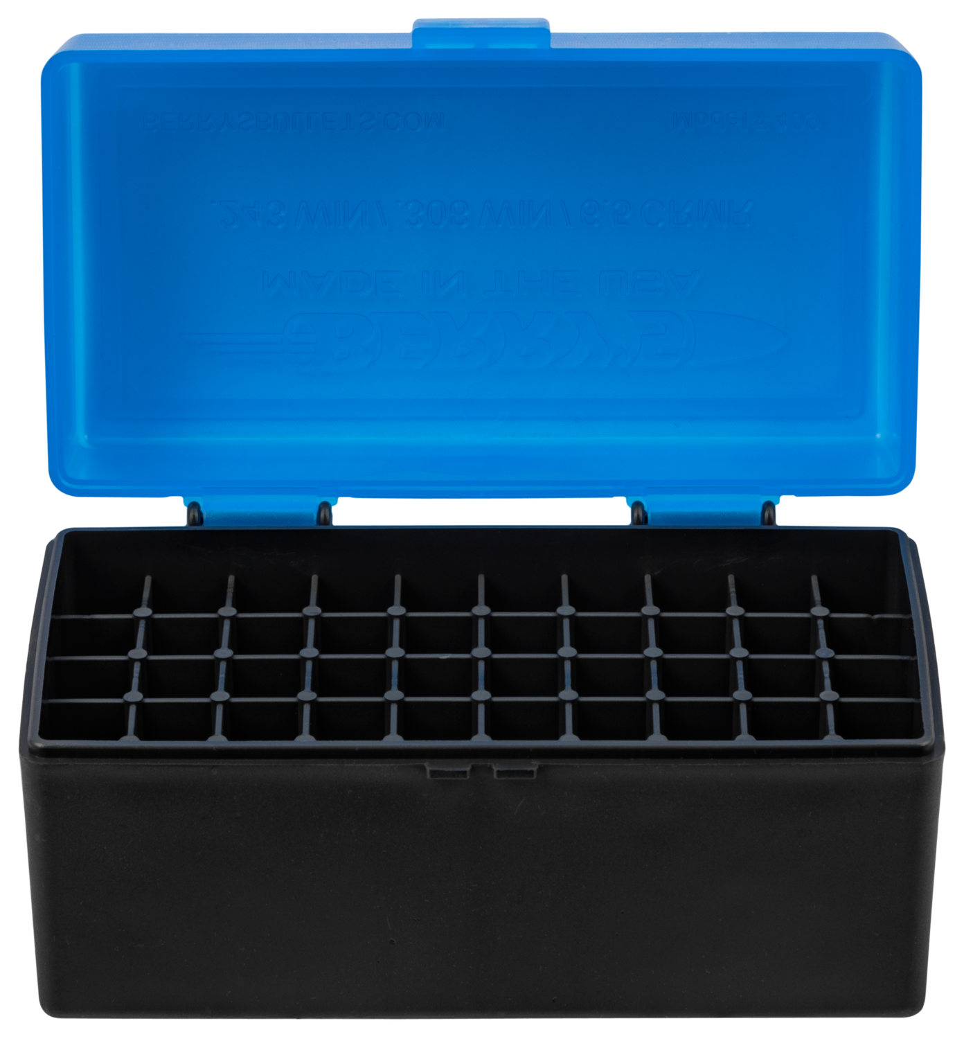 Berrys 409, Berrys 82467     409 Ammo Box .243/308  50r Blu/bk