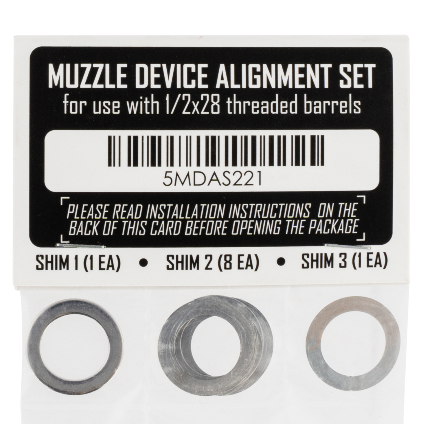 Rugged Suppressor Shim Kit, Rugged Sa001     679639 Shim Kit - 5-28 1/2x28