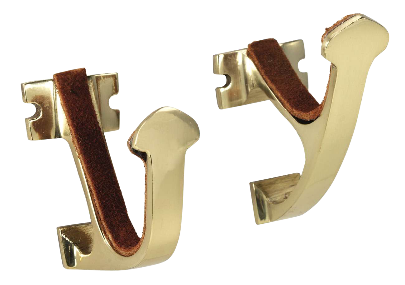 Allen Gun Hanger Set, Allen 5641  Gun Hanger Wall Mnt Set          Brass