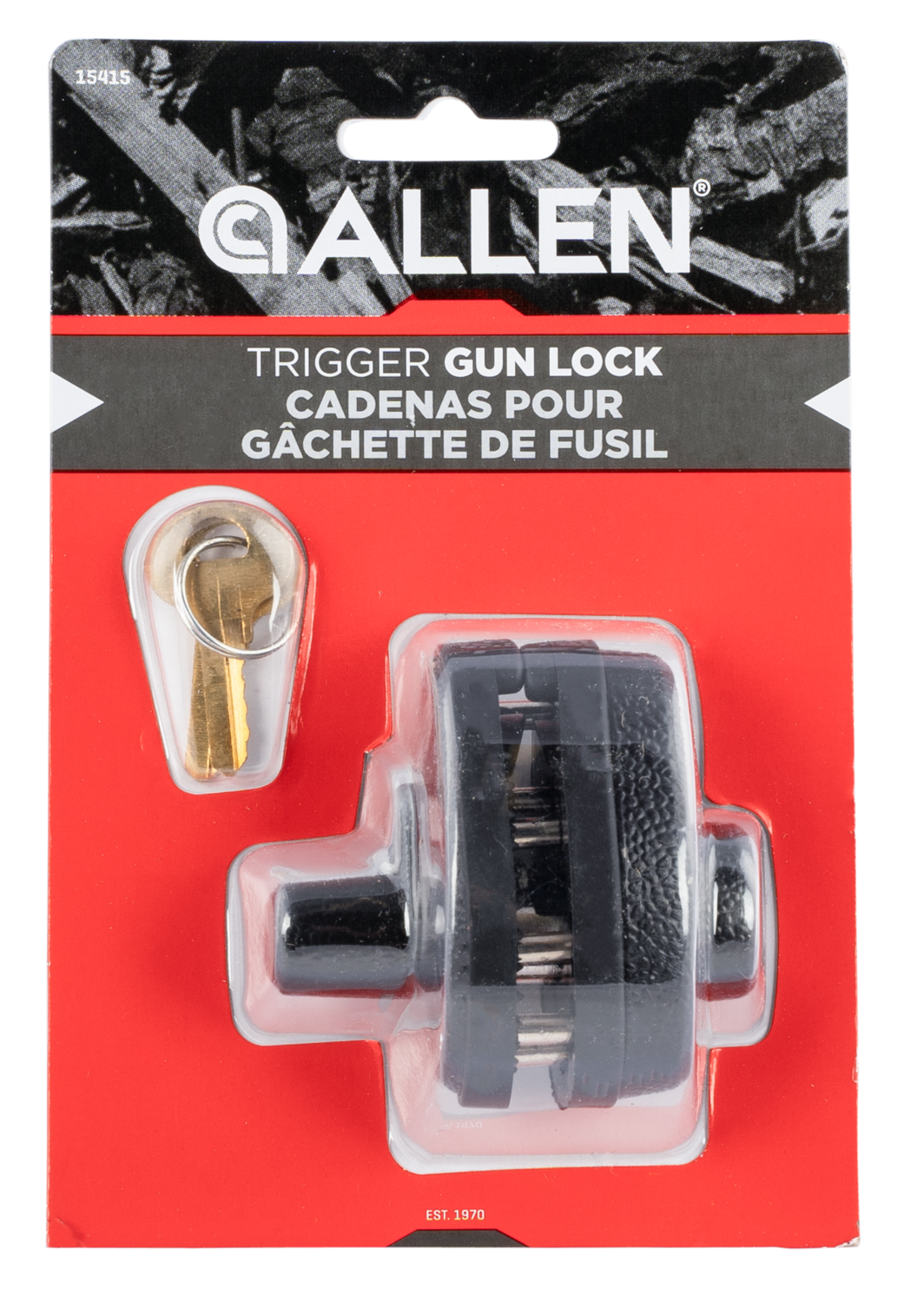 Allen Trigger Lock, Allen 15415  Trigger Gun Lock  Keyed