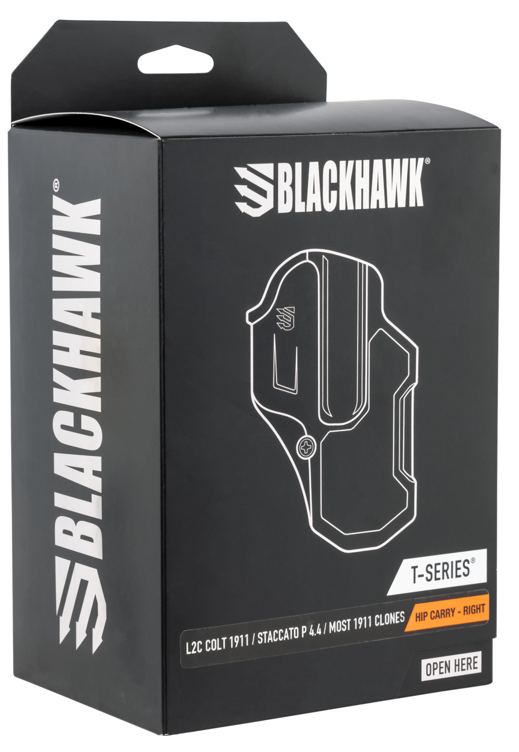 Blackhawk T-series, Bhwk 410703bkr  T-series L2c Colt1911 Worw/o Rl Rh