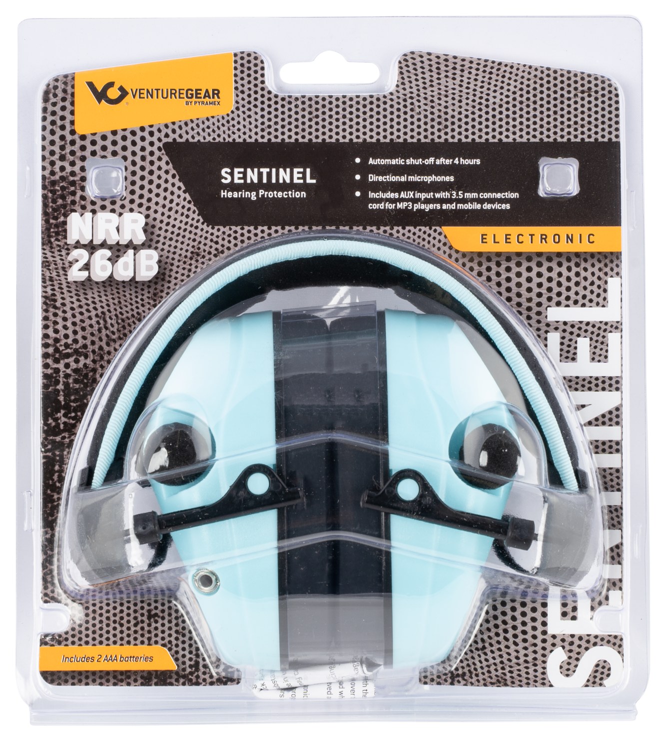 Pyramex Venture Gear, Pyra Vgpme26     Sentinel Elec Muff Nrr26 Blue