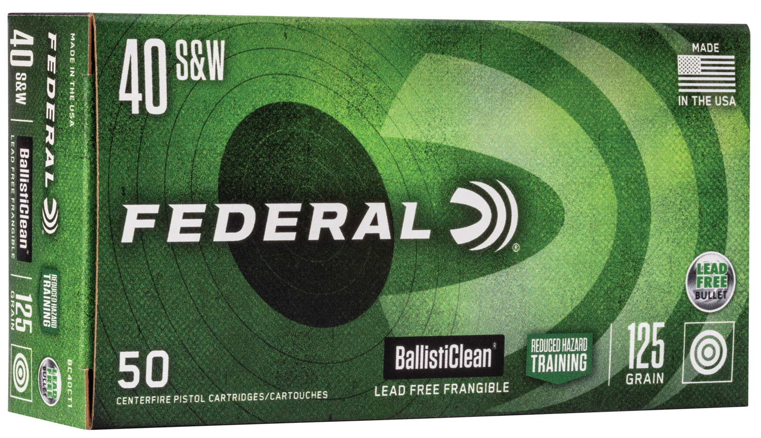 Federal Ballisticlean, Fed Bc40ct1      40        125 Rht Frang     50/20
