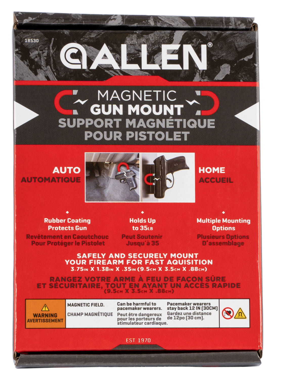 Allen Magnetic Handgun Mount, Allen 18530 Magnetic Gun Mount