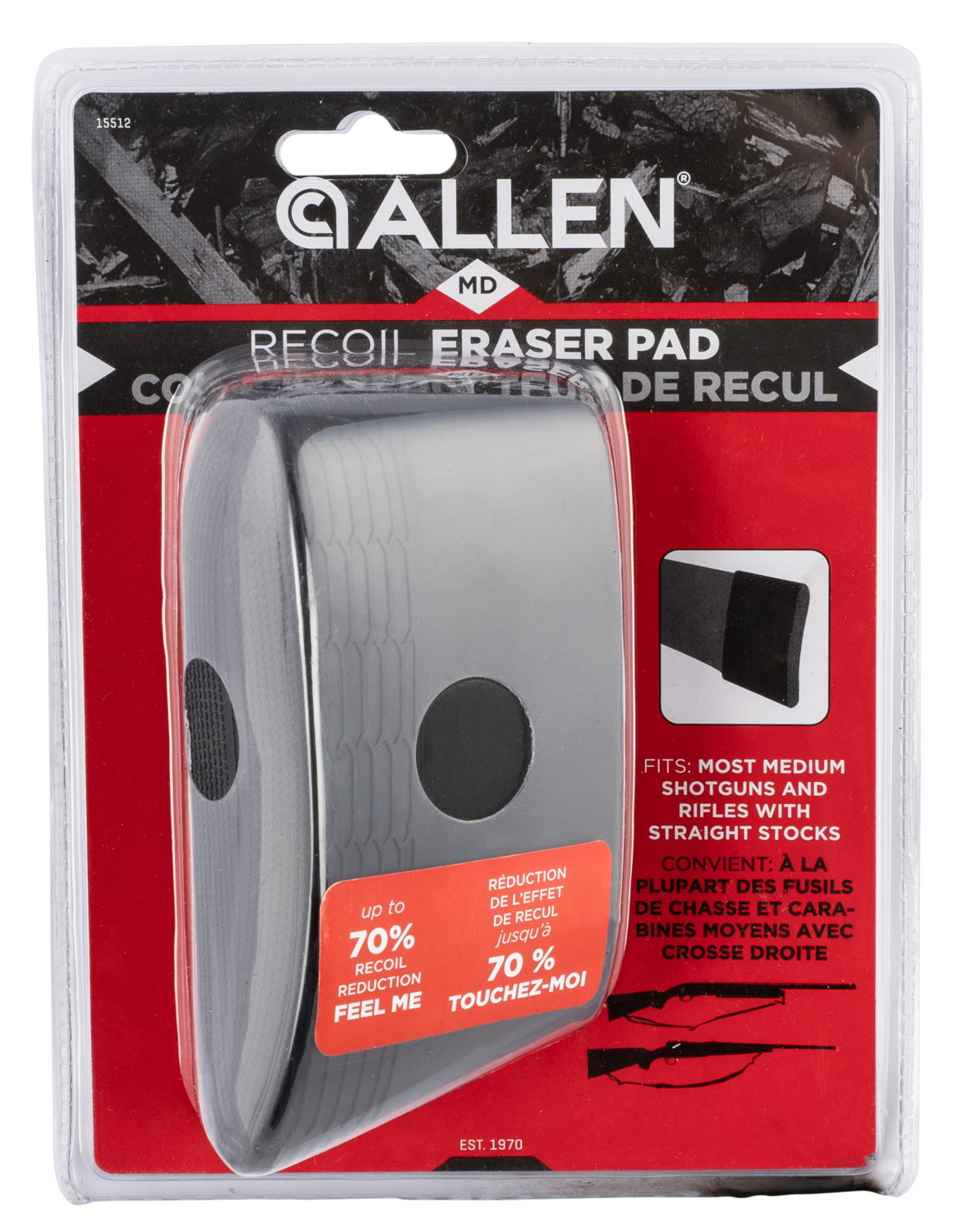 Allen Recoil Eraser, Allen 15512  Pad Recoil Eraser Medium