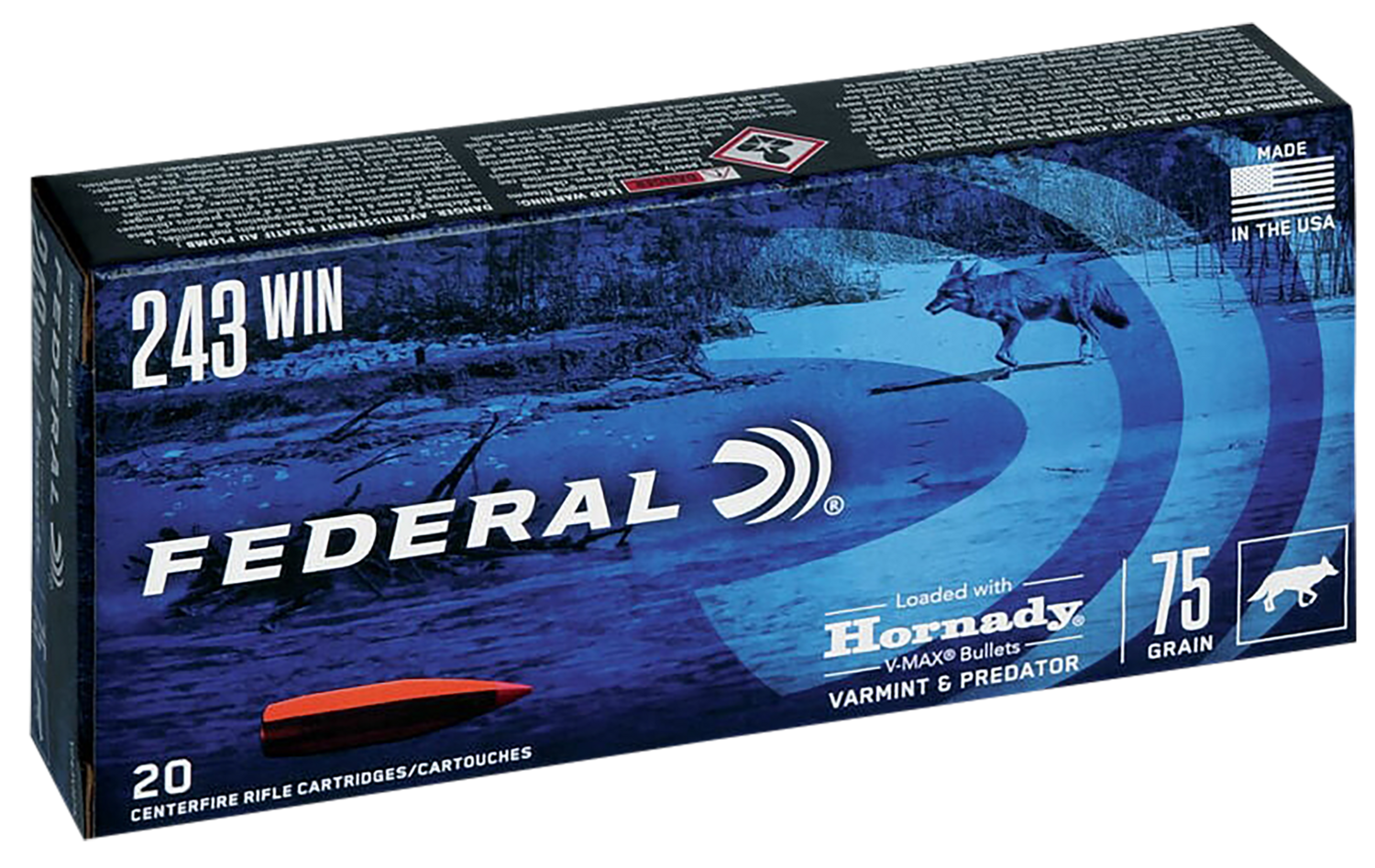 Federal Federal, Fed V243vm75       243      75 Horn Vmx      20/10
