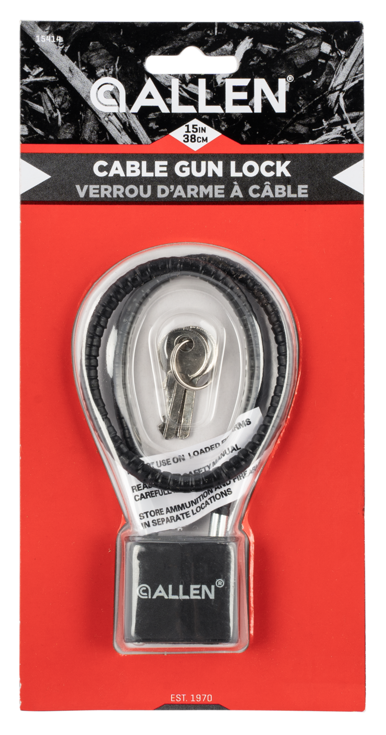 Allen Cable Lock, Allen 15414  Cable Lock  15in  Black
