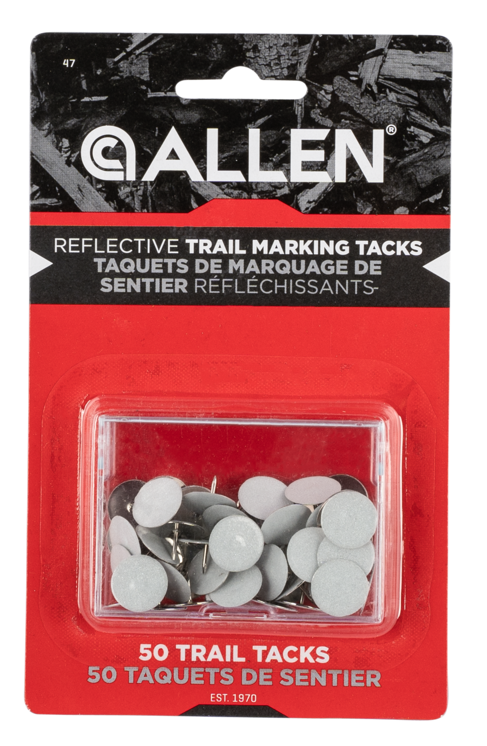 Allen Trail Marking Tacks, Allen 47    Tack Reflective Trail Marking