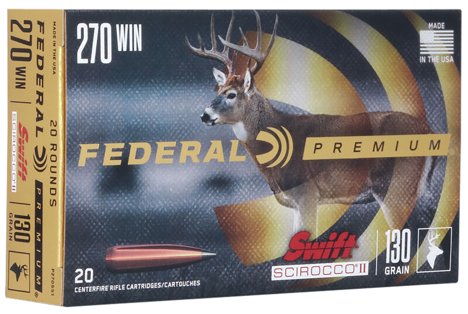 Federal Premium, Fed P270ss1        270     130 Swft Scir     20/10
