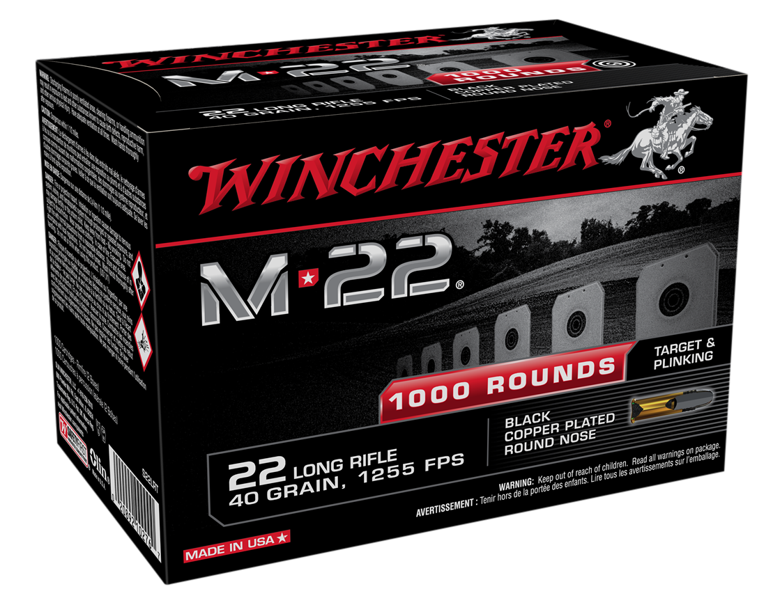Winchester Ammo M-22, Win S22lrt      22lr 40 Bplrn               1000/2
