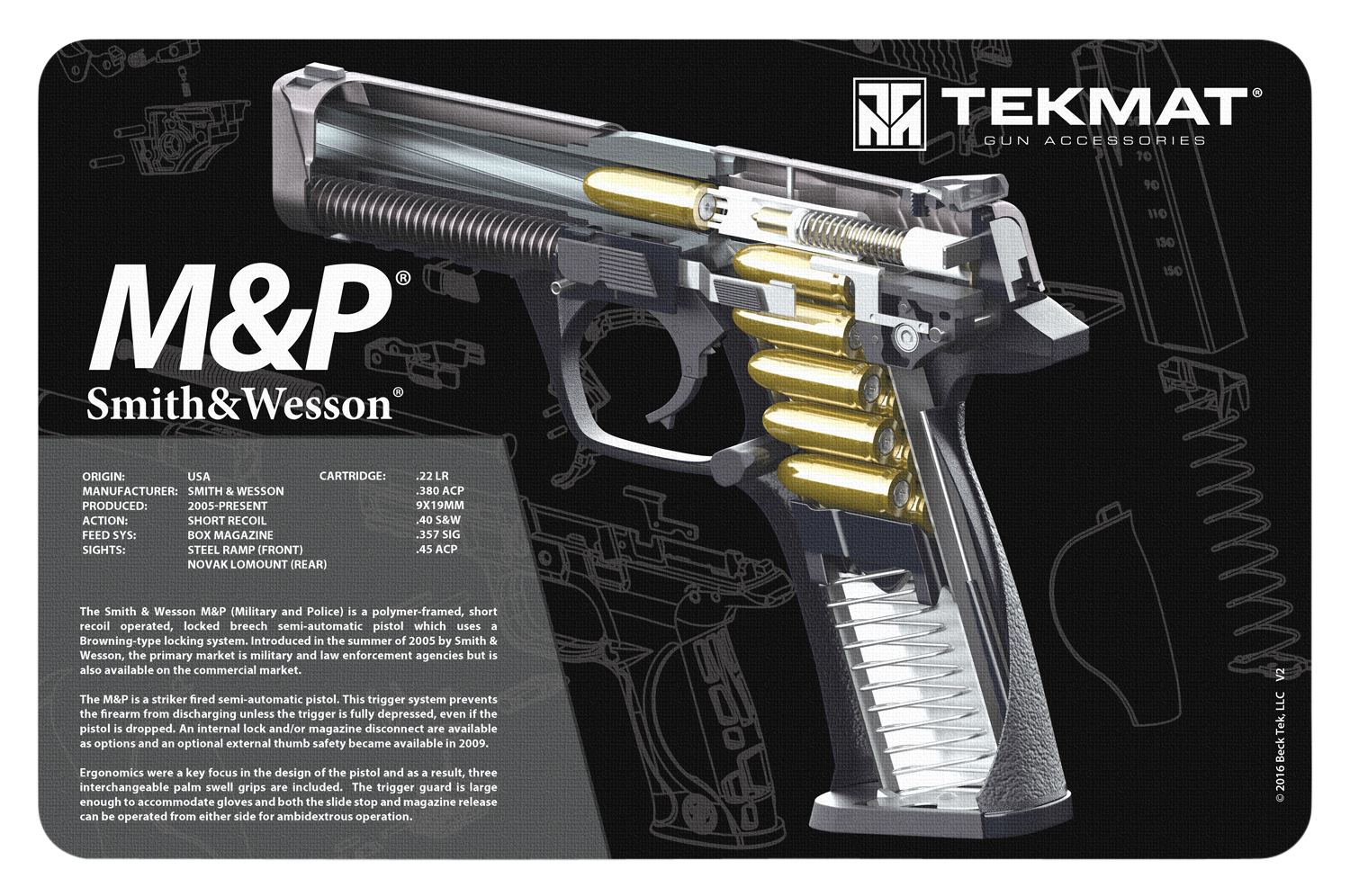 Beck Tek, Llc (tekmat) S&w M&p Cutaway, Tekmat Tekr17swmpca        Sw M&p Cut Away