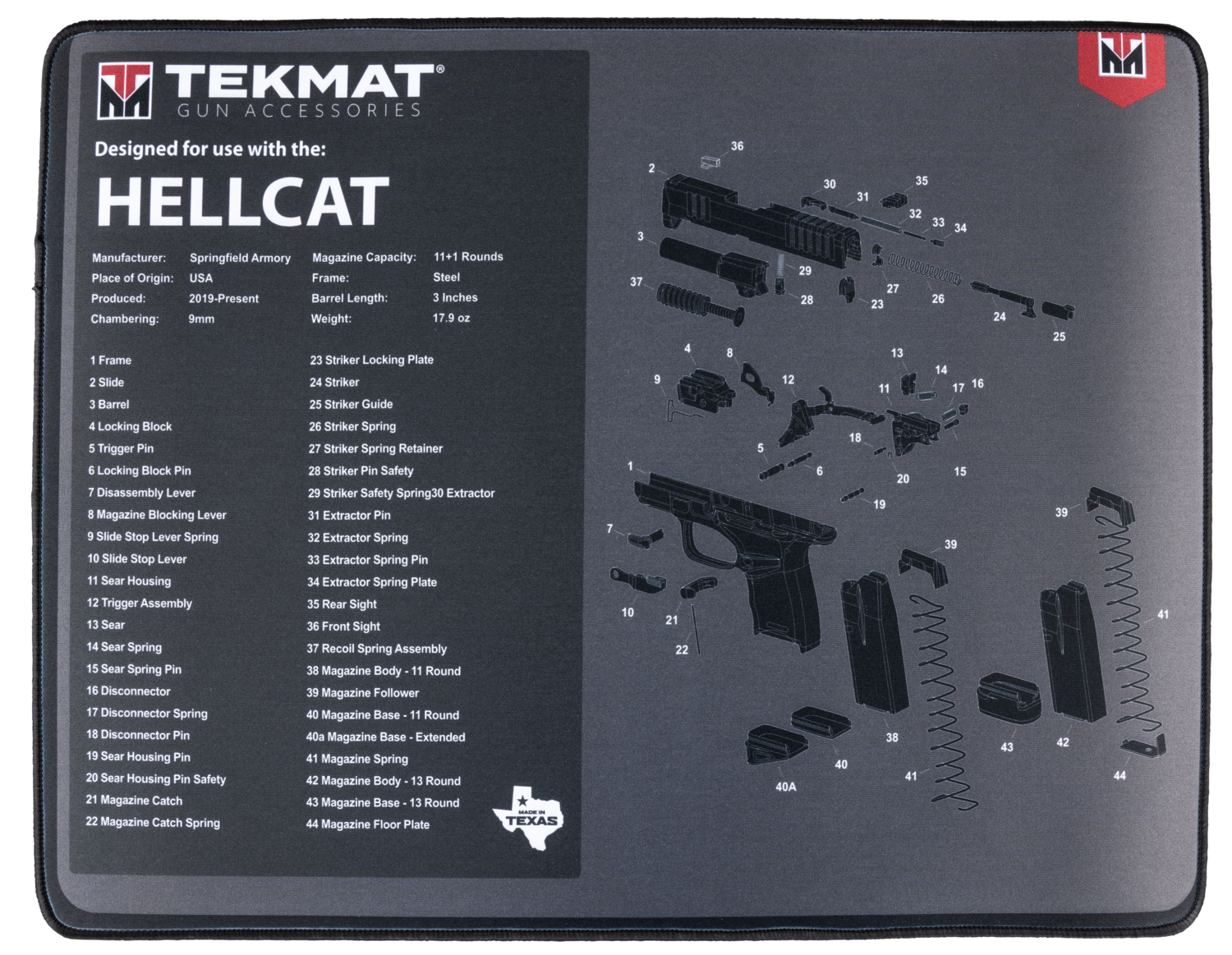 Beck Tek, Llc (tekmat) Hellcat, Tekmat Tekr20hellcat       Ultra 20 Spg Hellcat
