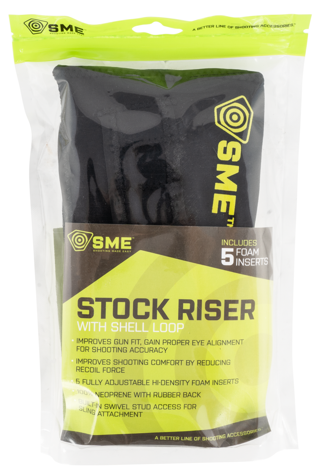 Sme Stock Riser, Sme Rsrsl         Rifle Stock Riser W/shell Loop