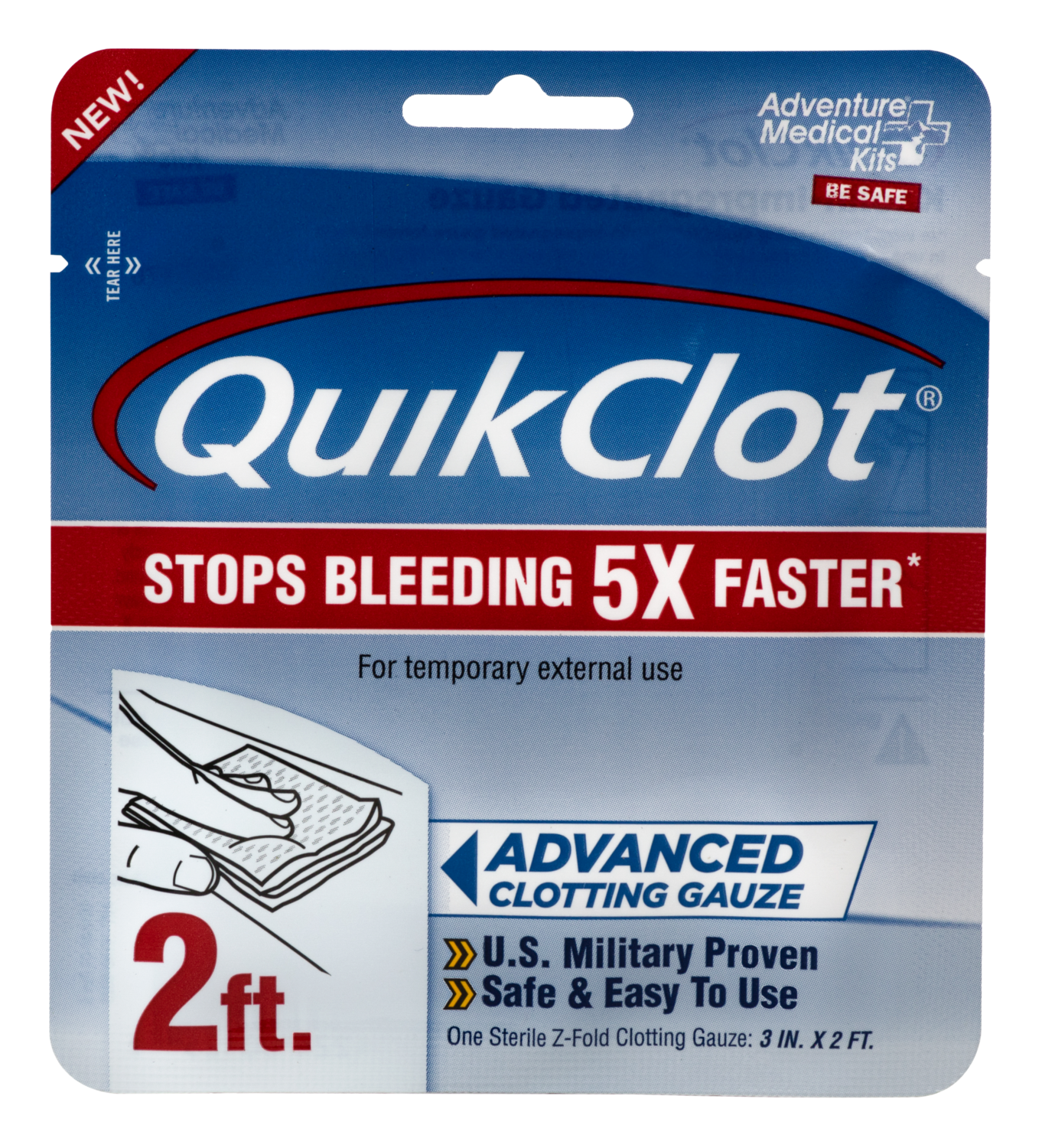 Adventure Medical Kits Quikclot, Amk 50200025 Quikclot Gauze 3" X 2'