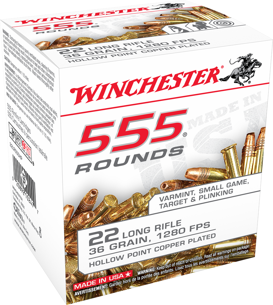 Winchester Ammo Usa, Win 22lr555hp   22lr 36 Cphp  Can           555/10